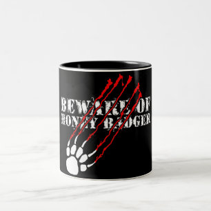 Beware of honey badger Two-Tone coffee mug