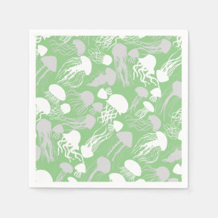 Beware of Jellyfish.w.b Napkin