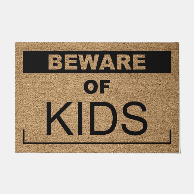 Beware Of Kids Doormat (Front)
