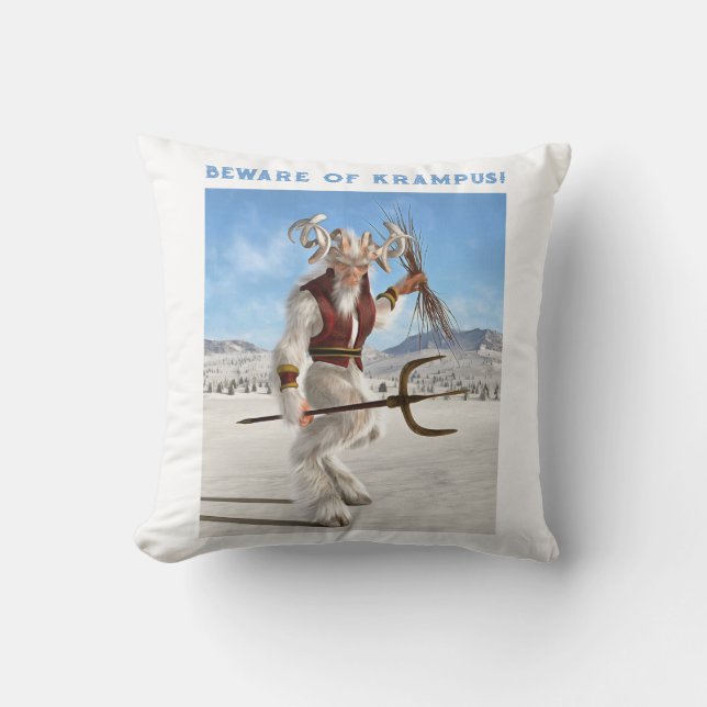 Beware of Krampus! Cushion (Front)