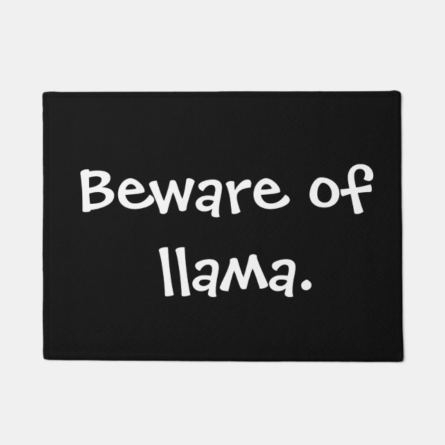 Beware of llama doormat (Front)