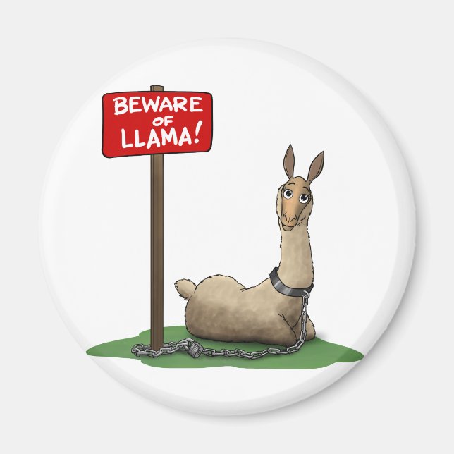 Beware of LLama! Magnet (Front)