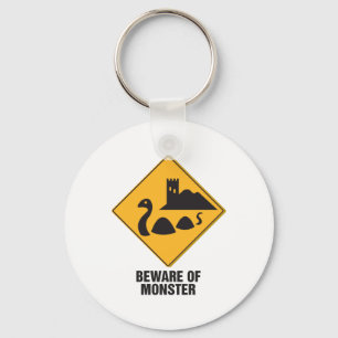 Beware Of Loch Ness Monster Key Ring