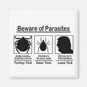 Beware of Parasites Donald Trump Magnet