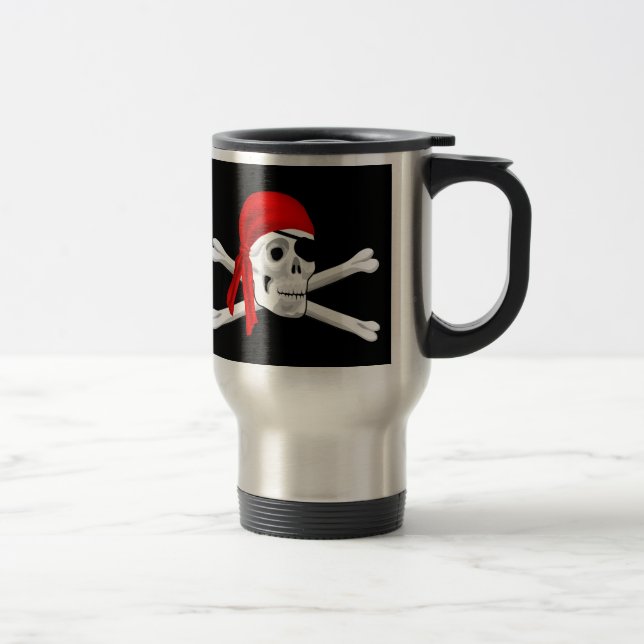 Beware of Pirates Travel Mug (Right)