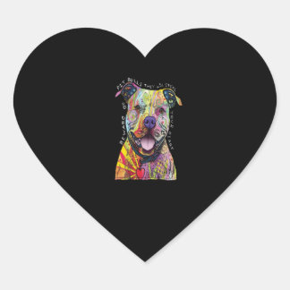 beware of Pitbull dogs they will steal your heart. Heart Sticker