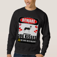 Beware Of Siberian Husky Dog Kisses Sign Sticker