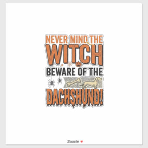 Beware Of The Dachshund Halloween Witch Shirt_1