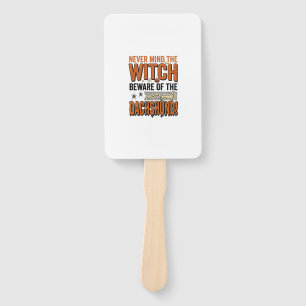 Beware Of The Dachshund Halloween Witch Shirt_1 Hand Fan