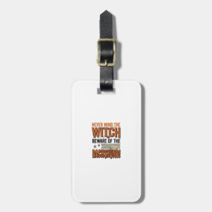 Beware Of The Dachshund Halloween Witch Shirt_1 Luggage Tag