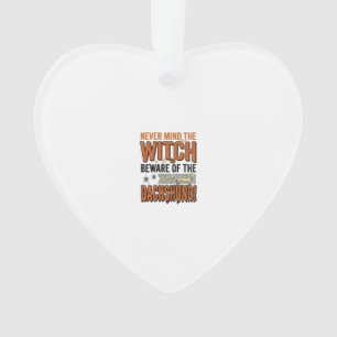 Beware Of The Dachshund Halloween Witch Shirt_1 Ornament