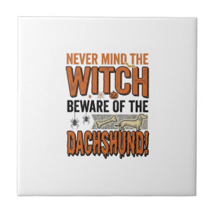 Beware Of The Dachshund Halloween Witch Shirt_1 Tile