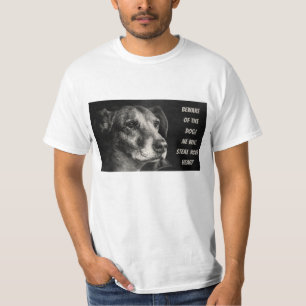 Beware of the dog, custom pet photo T-Shirt