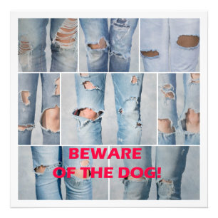Beware of the dog photo print