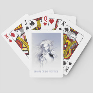 Beware of the Frostbite. Ice vampire Playing Cards