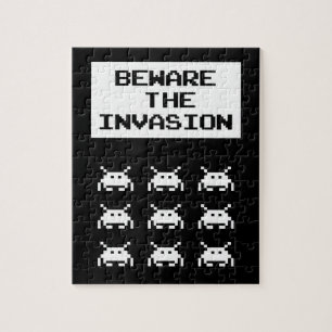 Beware of the invasion, geek design jigsaw puzzle