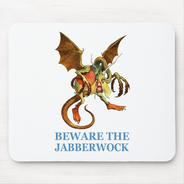 BEWARE OF THE JABBERWOCK MOUSE MAT (Front)