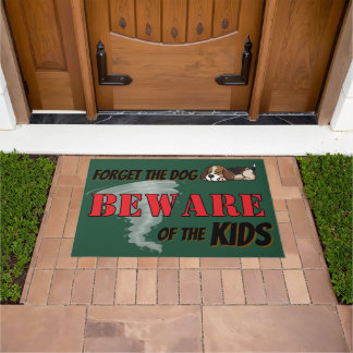 BEWARE of the KIDS DOORMAT