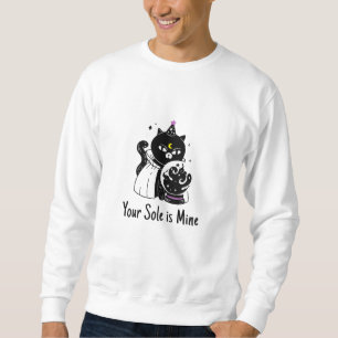 Beware of the night, child. all cats are black sweatshirt