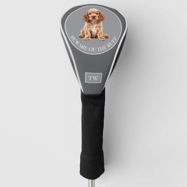 Beware of the Ruff Custom Golf Head Cover (Front)
