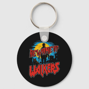 Beware Of Walkers Scary Zombie Dog Walker Horror H Key Ring