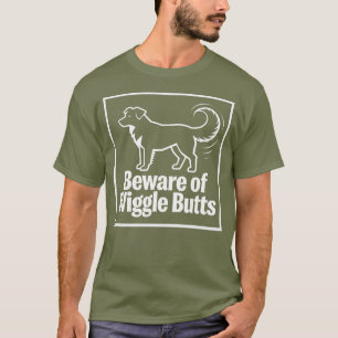 Beware of Wiggle Butts Funny Dog Lover T-Shirt D
