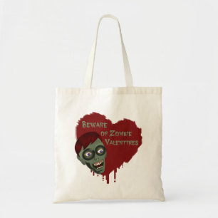 Beware of Zombie Valentines Tote Bag