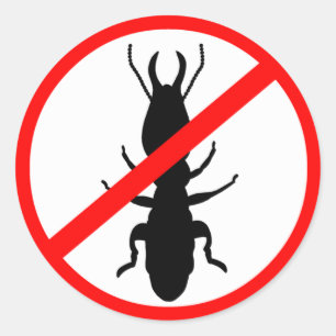 Beware Termites Classic Round Sticker