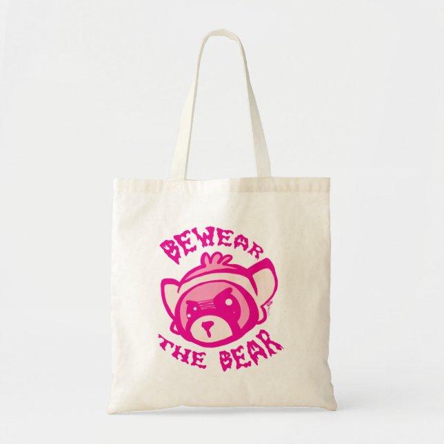 BEWARE THE BEAR Pullover Tote Bag (Front)