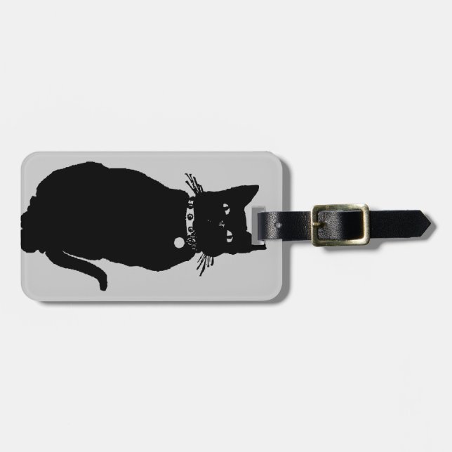 Beware the Black Cat Luggage Tag (Front Horizontal)