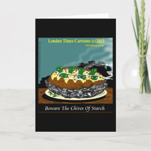 Beware the Chives of Starch – Funny Foodie Cartoon Card