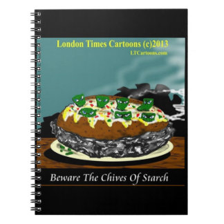 Beware the Chives of Starch – Funny Foodie Cartoon Notebook