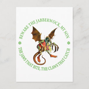 BEWARE THE JABBERWOCK, MY SON POSTCARD