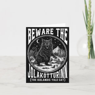 Beware The Jolakotturinn Yule Cat Icelandic Christ Card