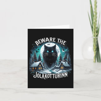 Beware The Jolakotturinn Yule Cat Icelandic Christ Card