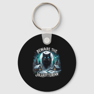 Beware The Jolakotturinn Yule Cat Icelandic Christ Key Ring