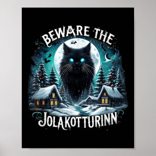 Beware The Jolakotturinn Yule Cat Icelandic Christ Poster