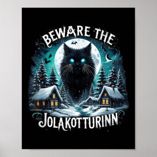 Beware The Jolakotturinn Yule Cat Icelandic Christ Poster