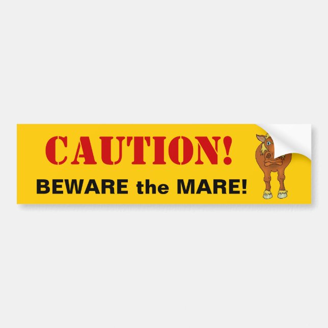 BEWARE the MARE Bumper Sticker (Front)