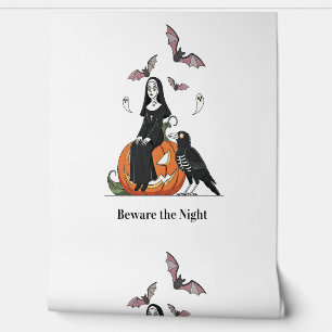 Beware the Night Spooky Nun Wallpaper