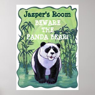 Beware the Panda Bear Personalised Room Poster