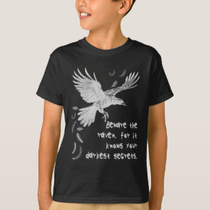 Beware The Raven Halloween Costume Trick Or Treat T-Shirt
