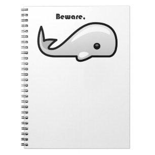 Beware the White Whale Cartoon Notebook