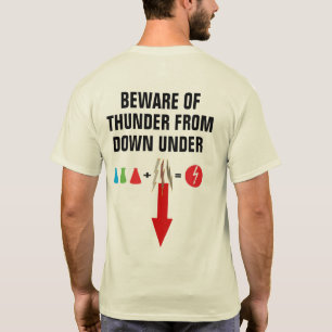 Beware Thunder From Down Under Funny Graphic Shirt