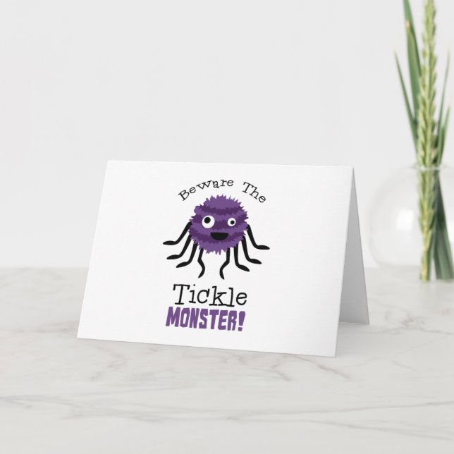 Beware Tickle Monster Card (Front)