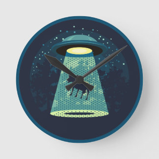 Beware UFO Round Clock