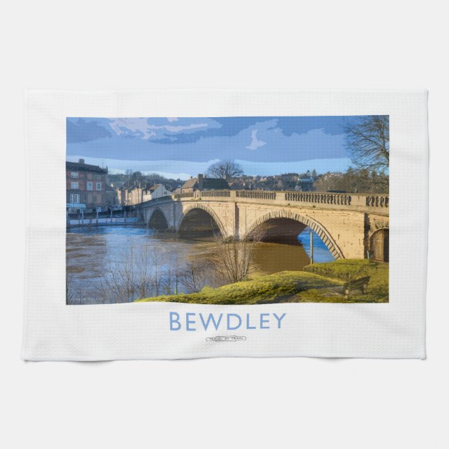 Bewdley Railway Poster Tea Towel (Horizontal)