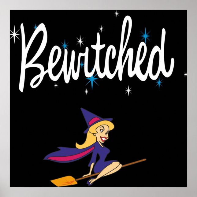 Bewitched 60s Retro TV Logo Poster (Front)