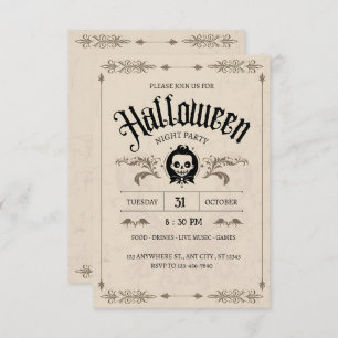 Bewitched Bash: A Vintage Halloween Spectacle Invitation