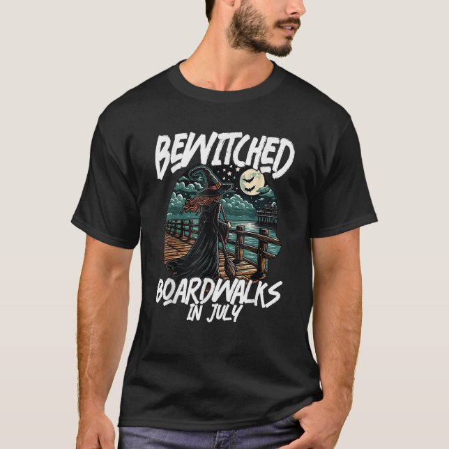 Bewitched Boardwalks in July Summerween Witch  T-Shirt (Front)